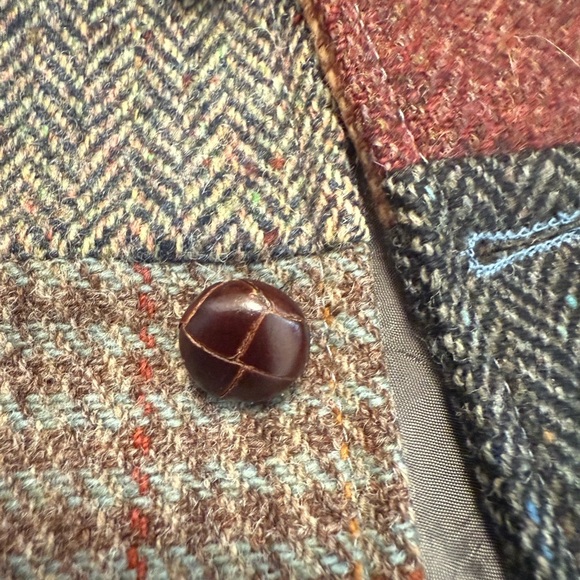 SOLD Men's (Unisex) EVC Hanna’s Hats of Denegal vintage  Patchwork Tweed Vest - Picture 5 of 12